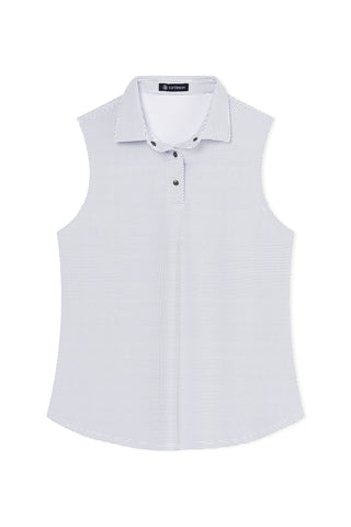 Cleo Sleeveless Snap Polo