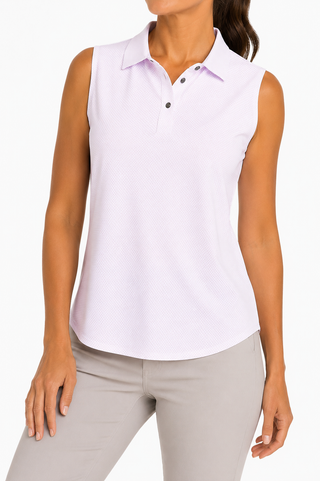 Cleo Sleeveless Snap Polo