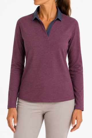 Cassi Long Sleeve Rugby Polo