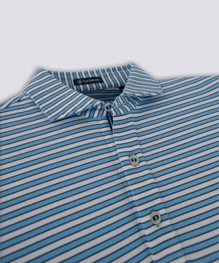 George Stripe Diamond Knit Polo