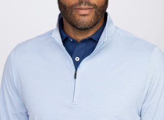 Quarter Zip Pullover - Chest - Turtleson -Luxe Blue 
