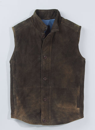 Draper Men's Suede Vest - Antique - Turtleson -Antique