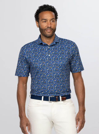 Drew Men's Performance Polo - Turtleson - Navy/Coconut Drew