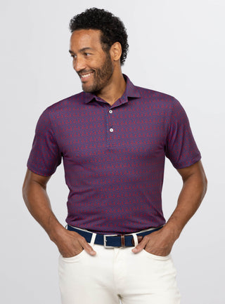 Ford Men's Performance Polo - Turtleson - Navy/Red Ford