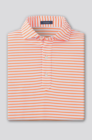 Gus Stripe Men's Performance Polo - Clementine Turtleson