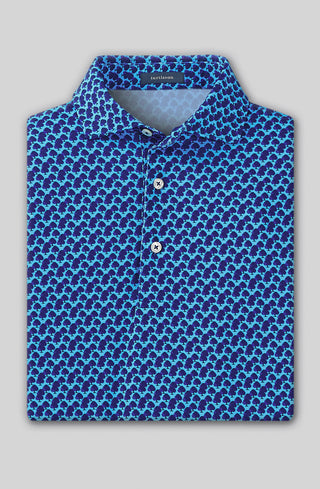 Forest Performance Polo - -Luxe Blue/Navy Turtleson 