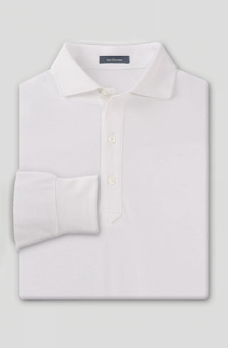 Lester Oxford Performance Polo - Long Sleeve - Turtleson -White