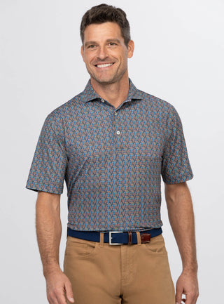 Stogie Performance Polo - Shirt - Turtleson -Navy/Coconut Stogie