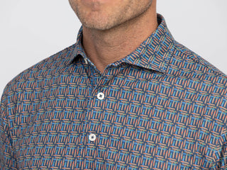 Stogie Performance Polo - Chest - Turtleson -Navy/Coconut Stogie