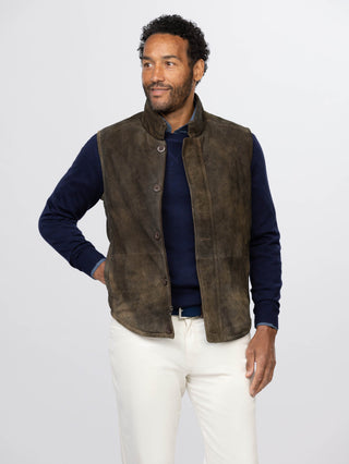 Draper Men's Suede Vest - Side- Turtleson -Antique