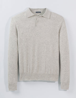 Wade 2-Button Men's Cashmere Sweater - Turtleson -Pearl