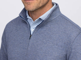 Wallace Quarter-Zip Men's Pullover - Chest Navy - Turtleson