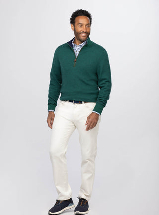 Walt Birdseye Quarter Zip Men's Pullover - Turtleson -Evergreen/Navy