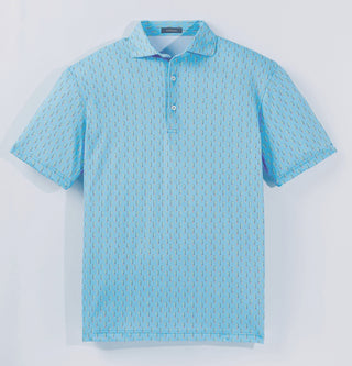 Atticus Performance Men's Polo - Luxe Blue/Clementine Turtleson