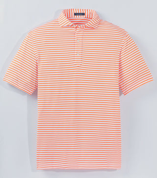 Gus Stripe Men's Performance Polo - Clementine Turtleson