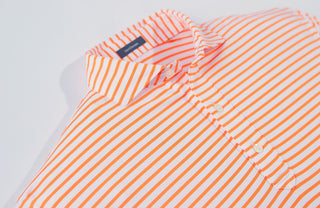 Gus Stripe Men's Performance Polo - Collar Clementine Turtleson