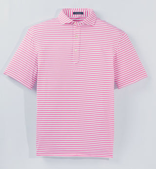 Gus Stripe Men's Performance Polo - Rose Turtleson 