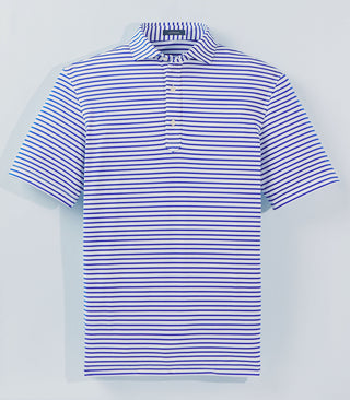 Gus Stripe Men's Performance Polo - Royal Turtleson