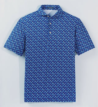 Rollins Performance Polo - Navy/Luxe Blue Turtleson